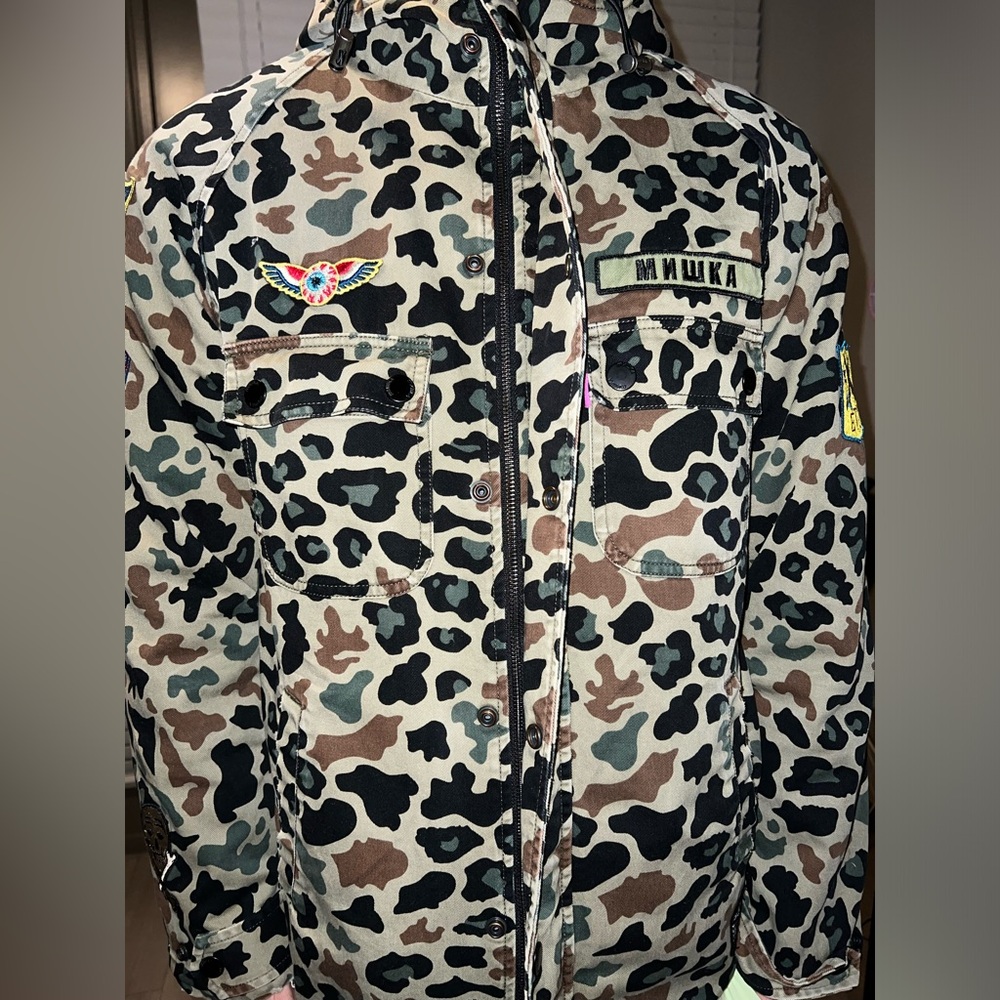 MISHKA  Leopard Military Camouflage Style hooded Jacket